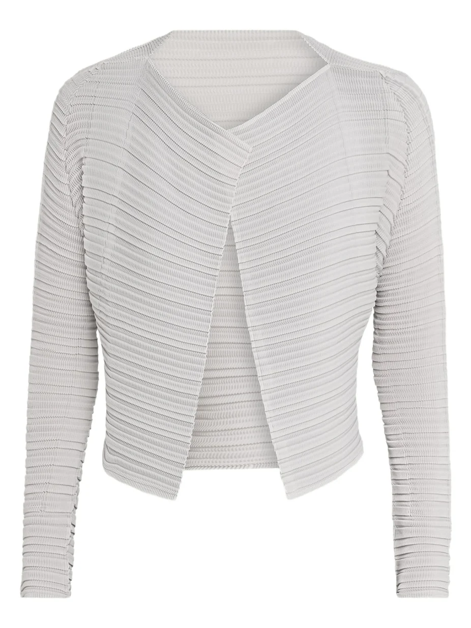 Jiggly Pleated Plisse Open Cardigan Jiggly Pleated Plisse Open Cardigan