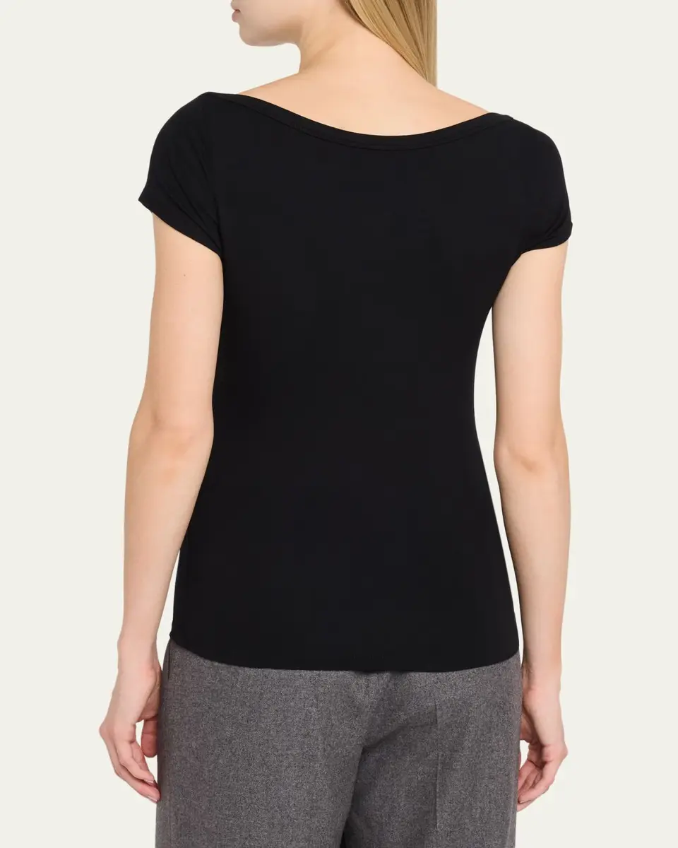 MAJESTIC FILATURES Soft Touch Bateau-Neck Top | Thumbnail 3 MAJESTIC FILATURES Soft Touch Bateau-Neck Top | Thumbnail 3