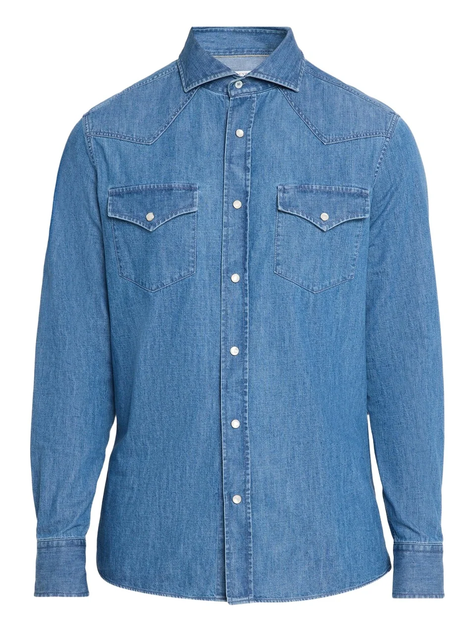 Men's Denim Flap-Pocket Western Sport Shirt Men's Denim Flap-Pocket Western Sport Shirt