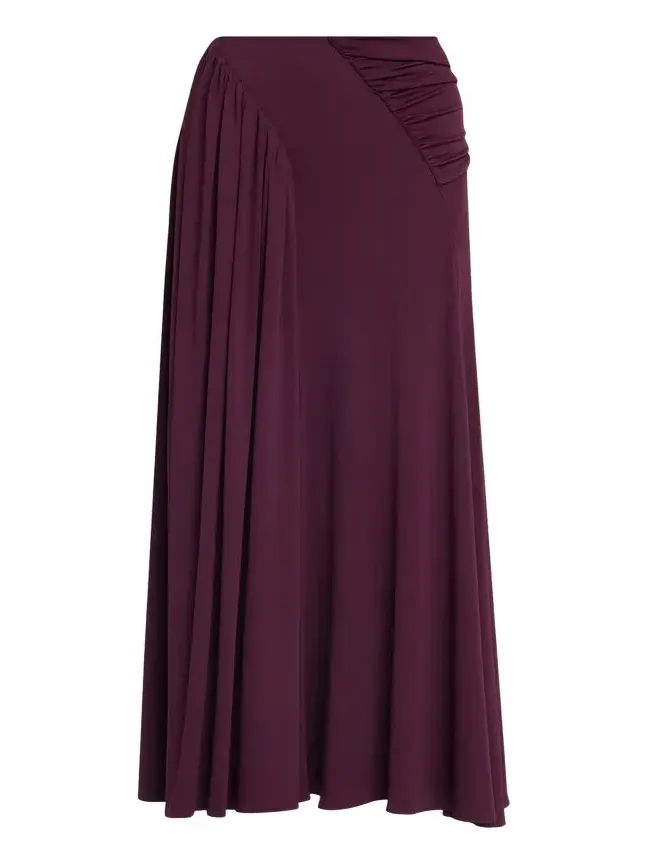 Ruched Jersey A-Line Maxi Skirt Ruched Jersey A-Line Maxi Skirt