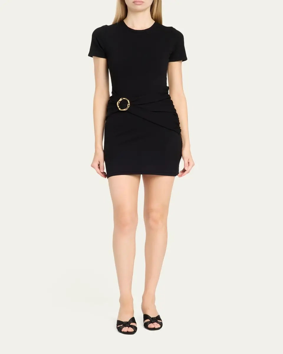 Simkhai Leni Ruched Mini Dress | Thumbnail 2 Simkhai Leni Ruched Mini Dress | Thumbnail 2