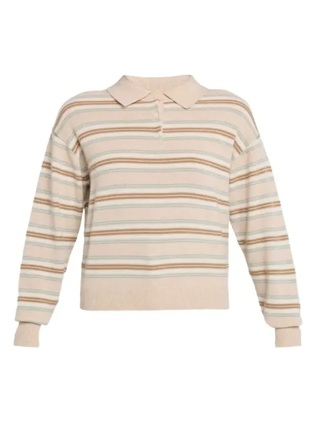 Collegiate Stripe Cashmere Polo Collegiate Stripe Cashmere Polo