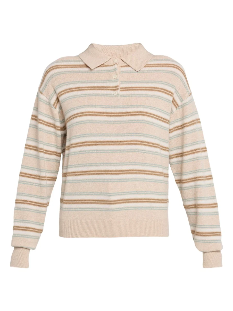 Collegiate Stripe Cashmere Polo Collegiate Stripe Cashmere Polo