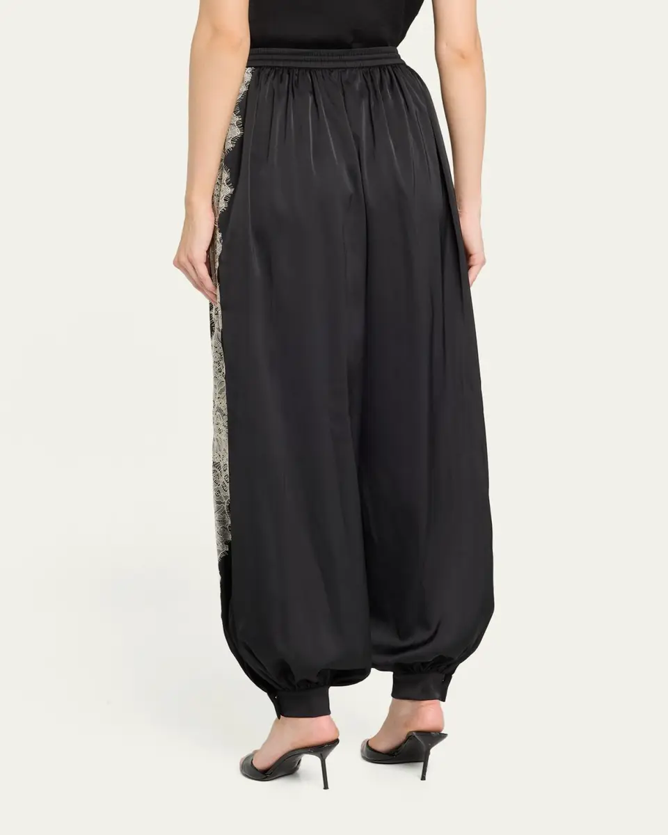 Cinq à Sept Esme Satin Drawstring Balloon Pants | Thumbnail 3