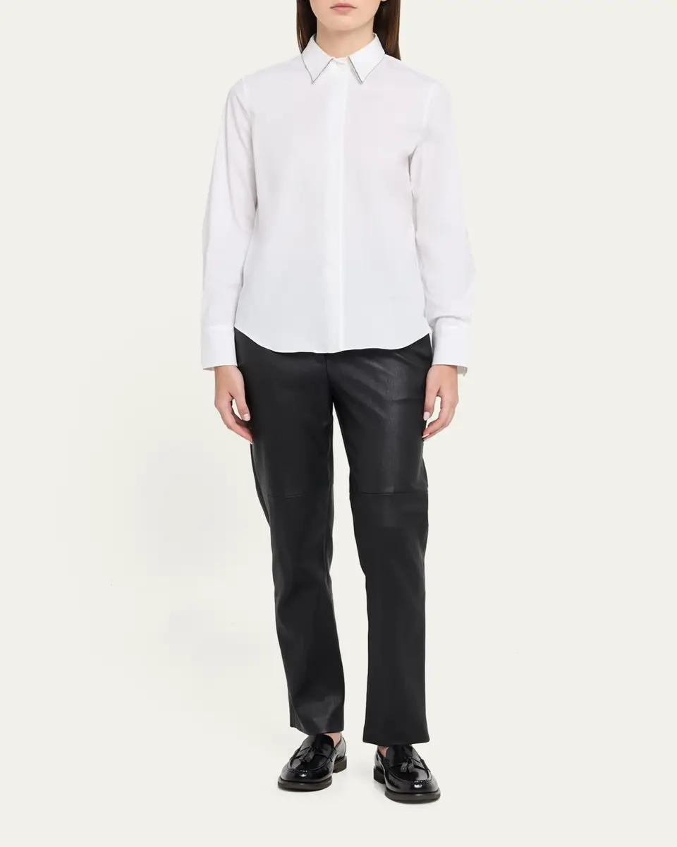 Brunello Cucinelli Stretch Cotton Buttoned Shirt | Thumbnail 2 Brunello Cucinelli Stretch Cotton Buttoned Shirt | Thumbnail 2