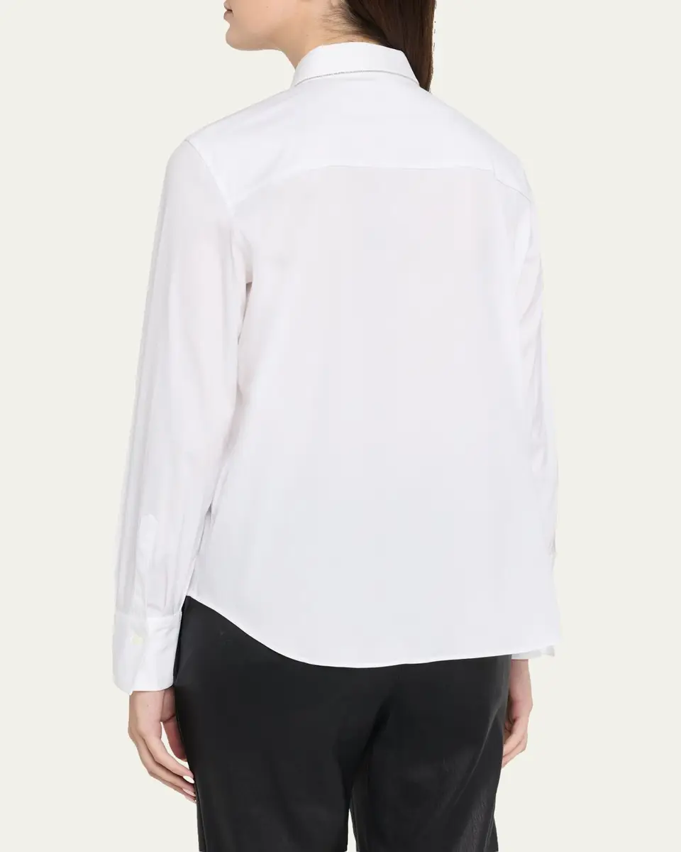 Brunello Cucinelli Stretch Cotton Buttoned Shirt | Thumbnail 3 Brunello Cucinelli Stretch Cotton Buttoned Shirt | Thumbnail 3