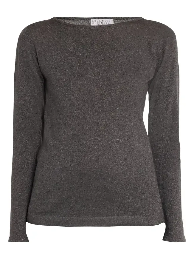 Cashmere-Silk Lurex Long-Sleeve Top Cashmere-Silk Lurex Long-Sleeve Top