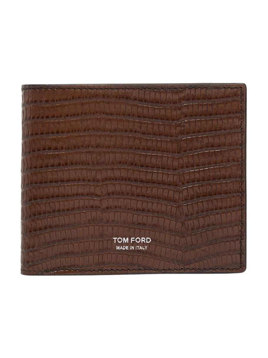 Tom Ford Men's Croc-Effect Leather Bifold Wallet