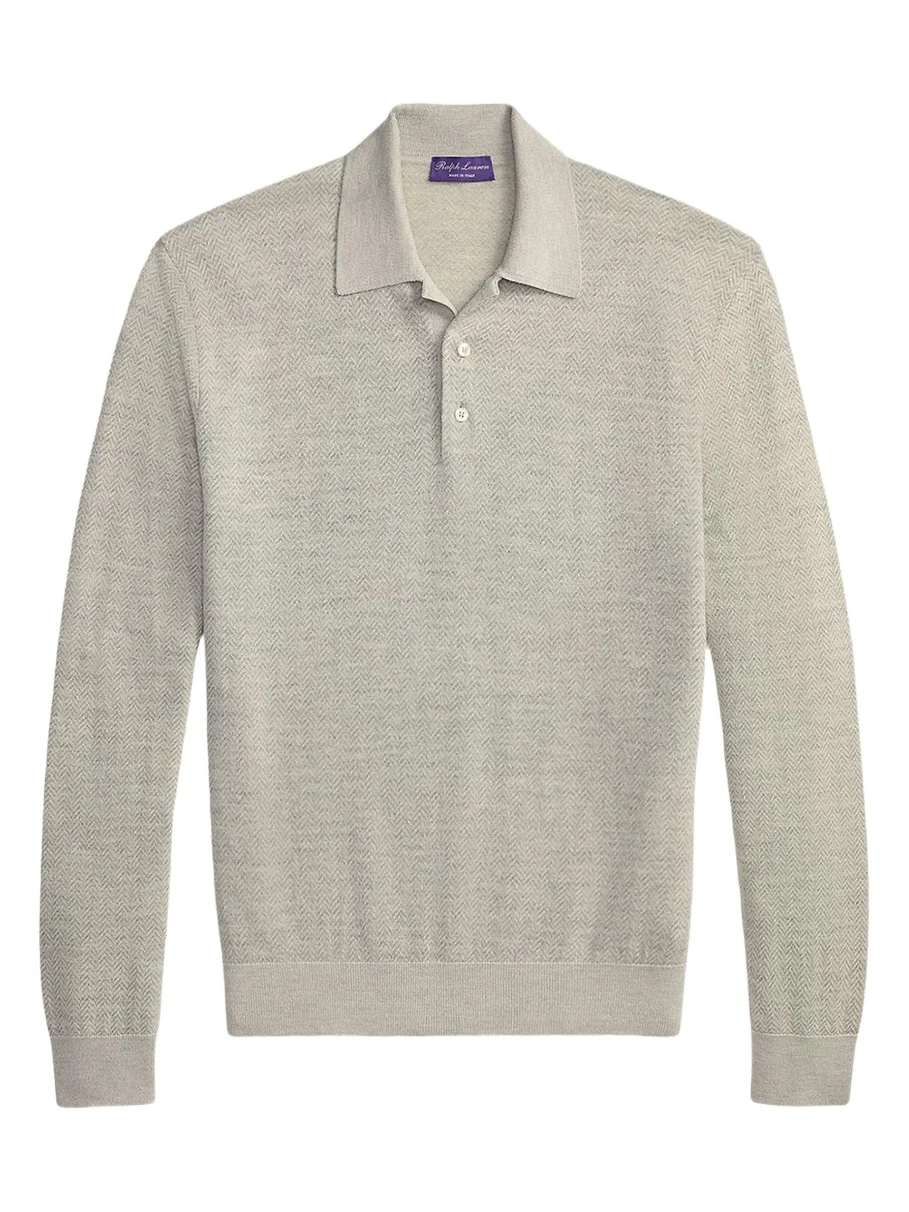 Men's Cashmere-Linen Polo Sweater Men's Cashmere-Linen Polo Sweater