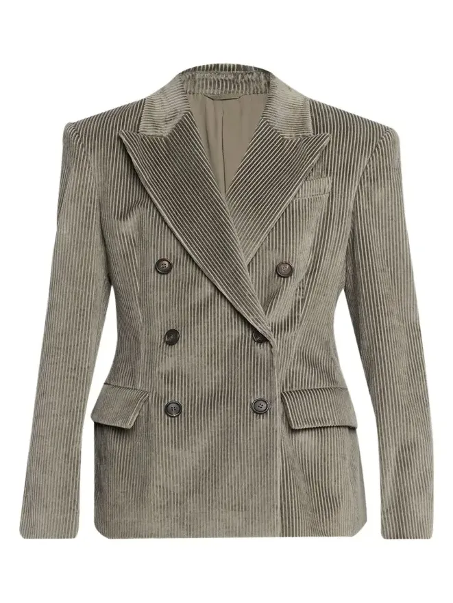 Corduroy Double-Breasted Suit-Type Jacket Corduroy Double-Breasted Suit-Type Jacket