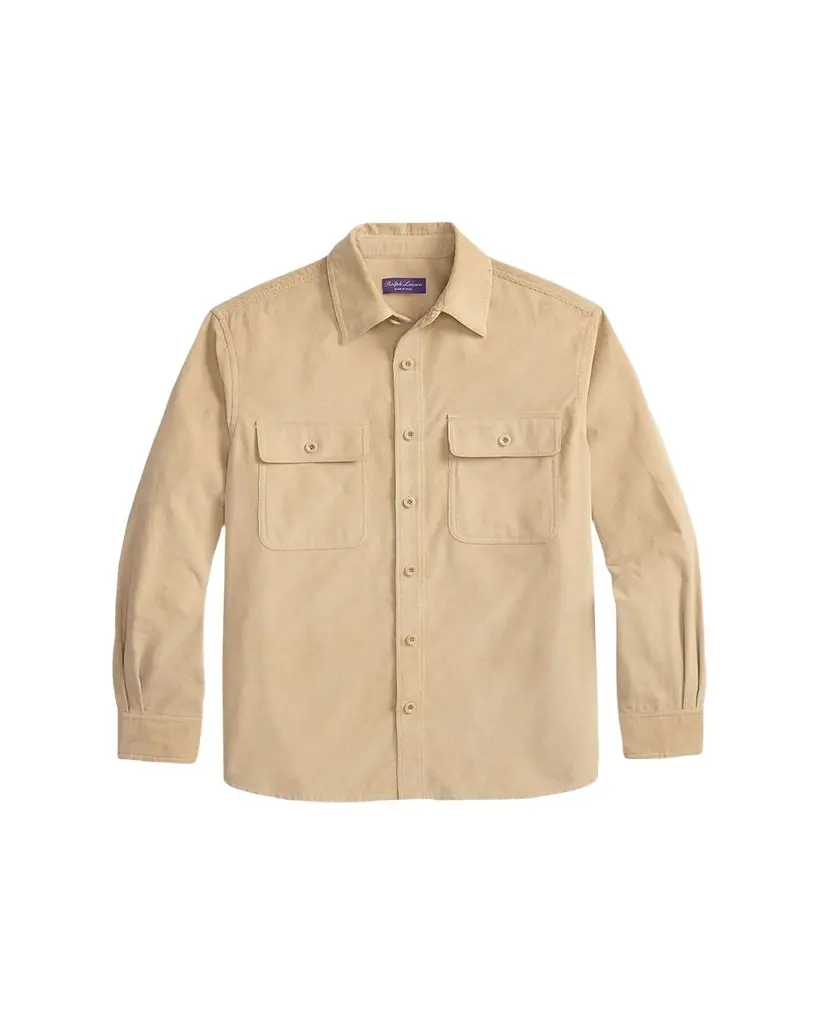 Ralph Lauren Purple Label Men's Sea Island Corduroy Button-Down Shirt | Image 1 Ralph Lauren Purple Label Men's Sea Island Corduroy Button-Down Shirt | Image 1