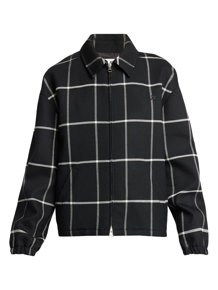 Courrèges Checked Bomber Jacket