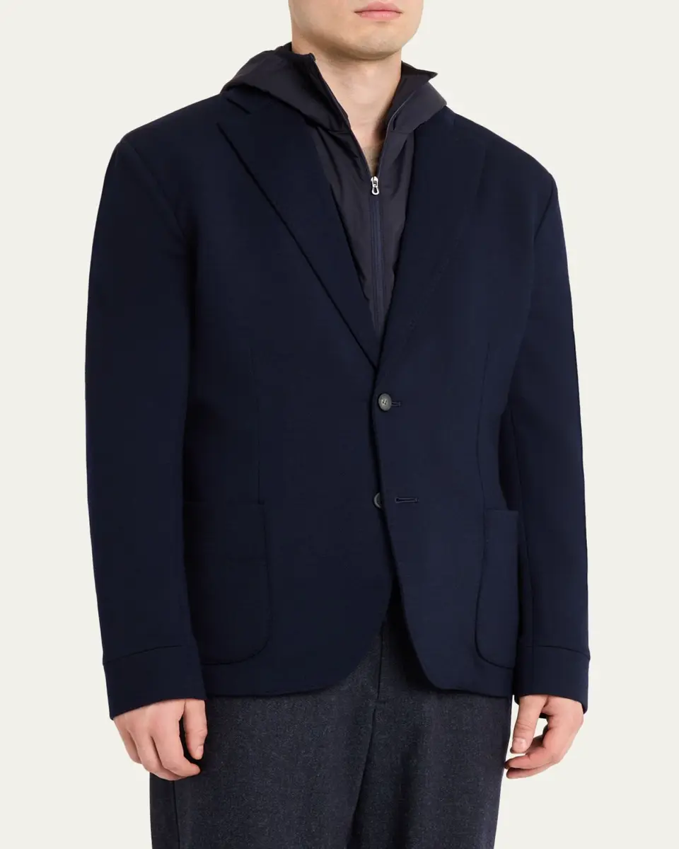 Sease Men's Hooded Blazer with Removable Bib | Thumbnail 4 Sease Men's Hooded Blazer with Removable Bib | Thumbnail 4