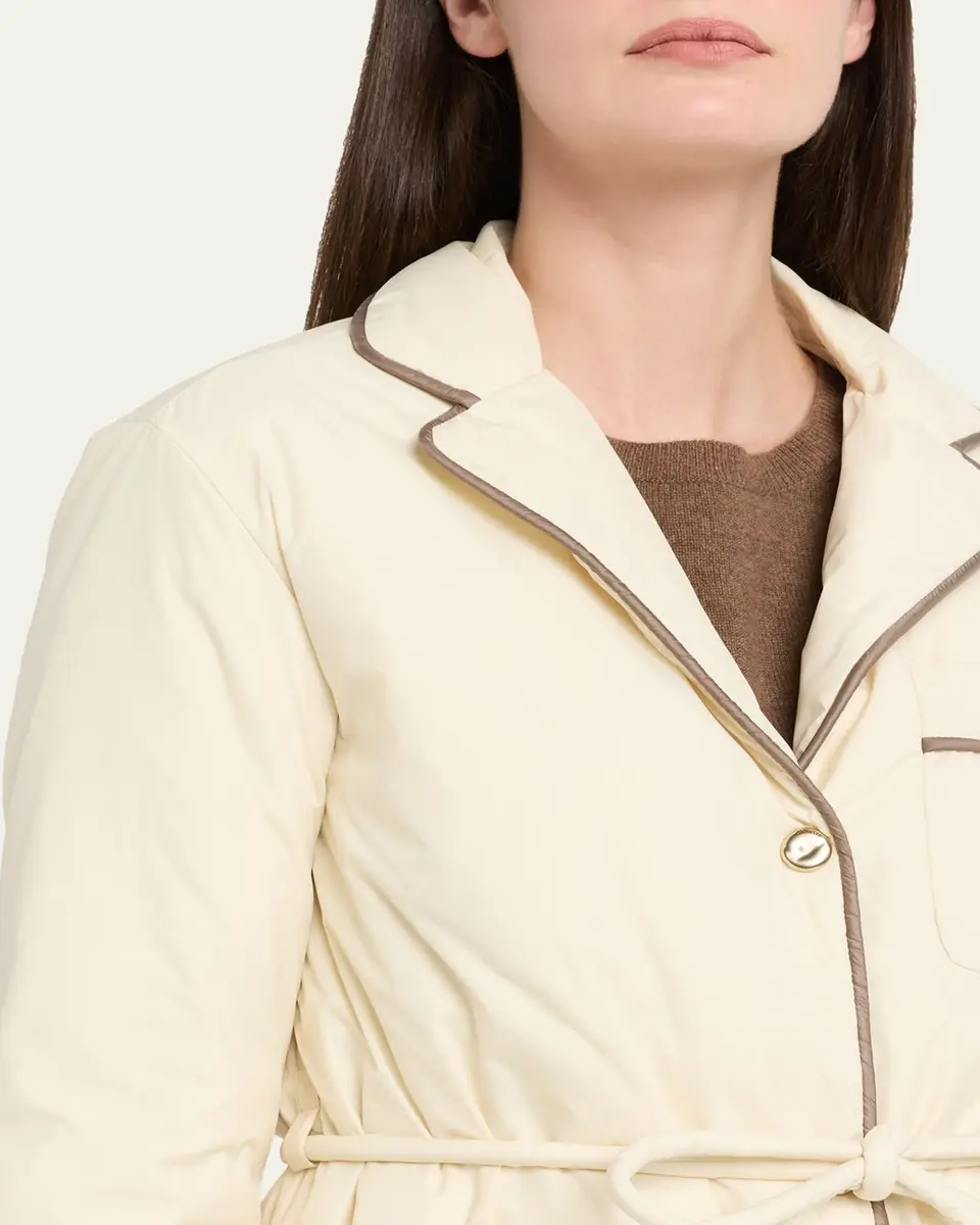 Moncler Tieche Belted Mid-Length Down Jacket | Thumbnail 5 Moncler Tieche Belted Mid-Length Down Jacket | Thumbnail 5