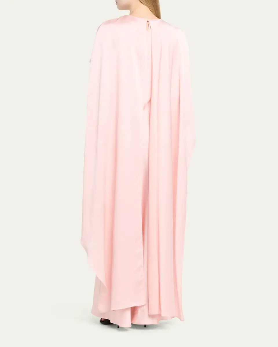 Simkhai Izel Satin Cape Dress | Thumbnail 7 Simkhai Izel Satin Cape Dress | Thumbnail 7