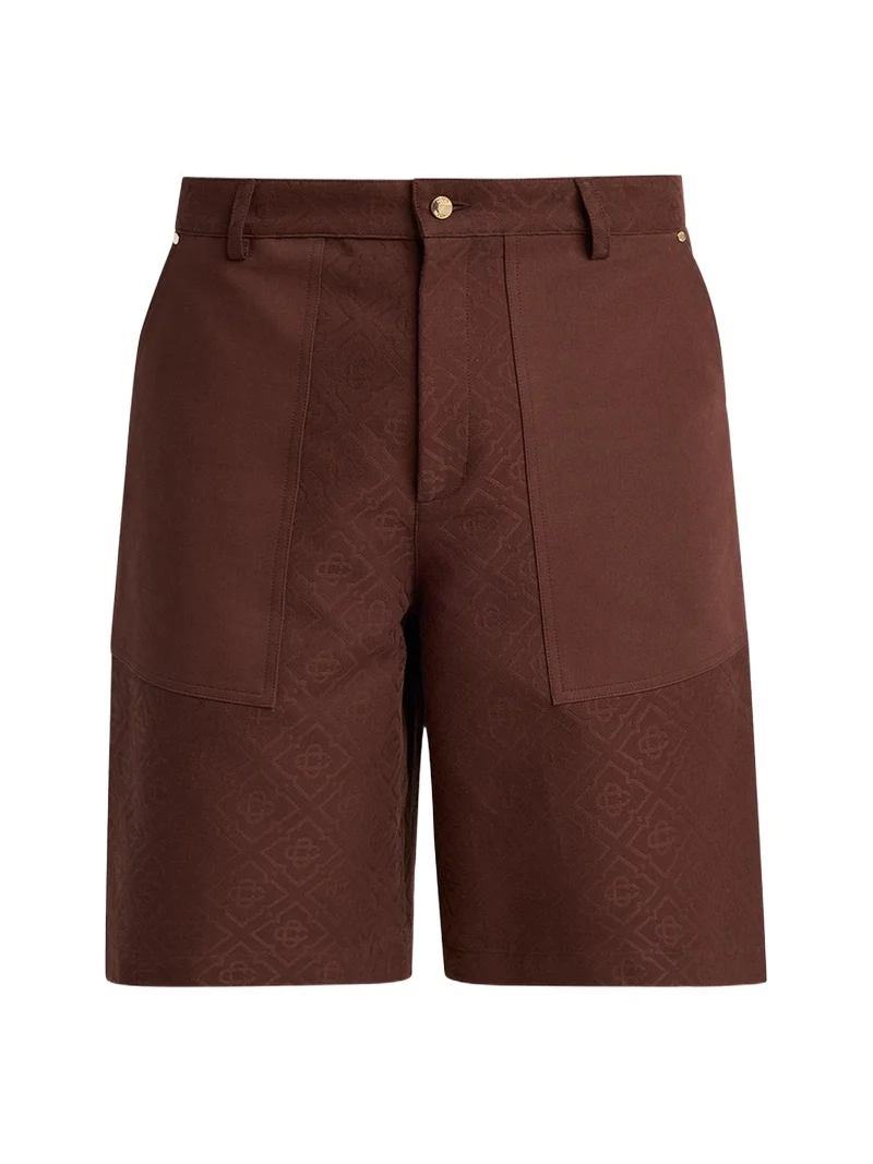 Casablanca Men's Monogram Cotton Canvas Shorts