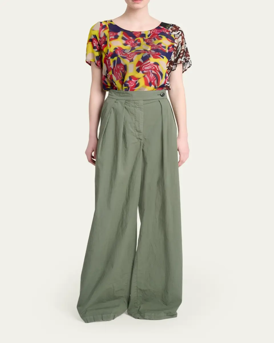 Dries Van Noten Pamplona Pleated Wide-Leg Pants | Thumbnail 2