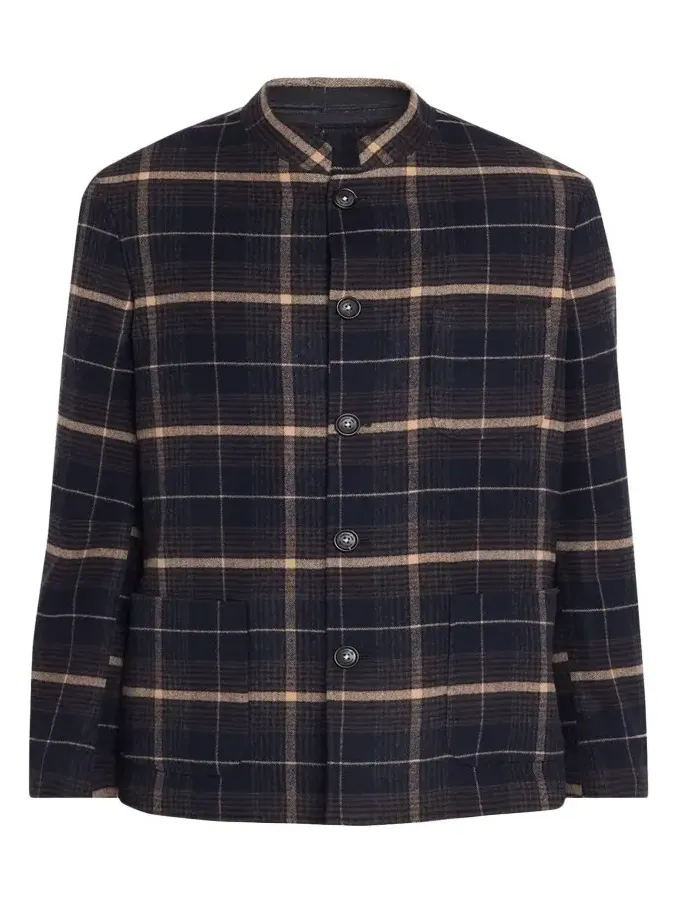 Men's Wool-Cashmere Plaid Blazer