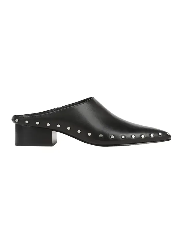 August 40MM Leather Clog Mules August 40MM Leather Clog Mules