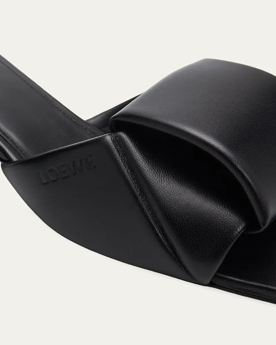 Loewe 45mm Origami Leather Slide Sandals | Thumbnail 3 Loewe 45mm Origami Leather Slide Sandals | Thumbnail 3