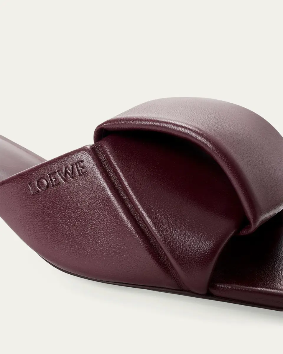 Loewe 45mm Origami Leather Slide Sandals | Thumbnail 4 Loewe 45mm Origami Leather Slide Sandals | Thumbnail 4