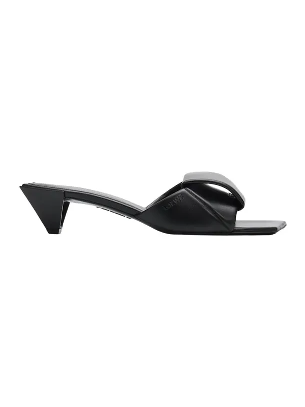 45mm Origami Leather Slide Sandals