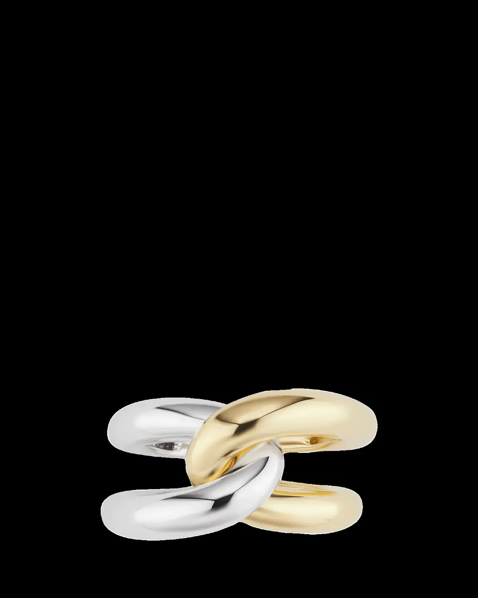 GEMELLA JEWELS 18K Yellow and White Gold Intertwin Ring | Thumbnail 2