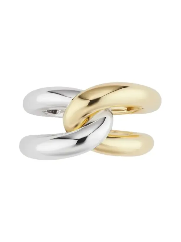 18K Yellow and White Gold Intertwin Ring 18K Yellow and White Gold Intertwin Ring