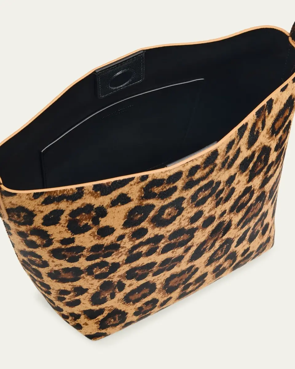 MANSUR GAVRIEL Everyday Cabas Small Leopard-Print Animal Hair Shoulder Bag | Thumbnail 4 MANSUR GAVRIEL Everyday Cabas Small Leopard-Print Animal Hair Shoulder Bag | Thumbnail 4
