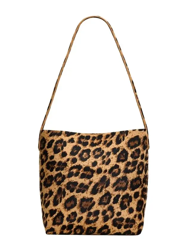 Everyday Cabas Small Leopard-Print Animal Hair Shoulder Bag Everyday Cabas Small Leopard-Print Animal Hair Shoulder Bag