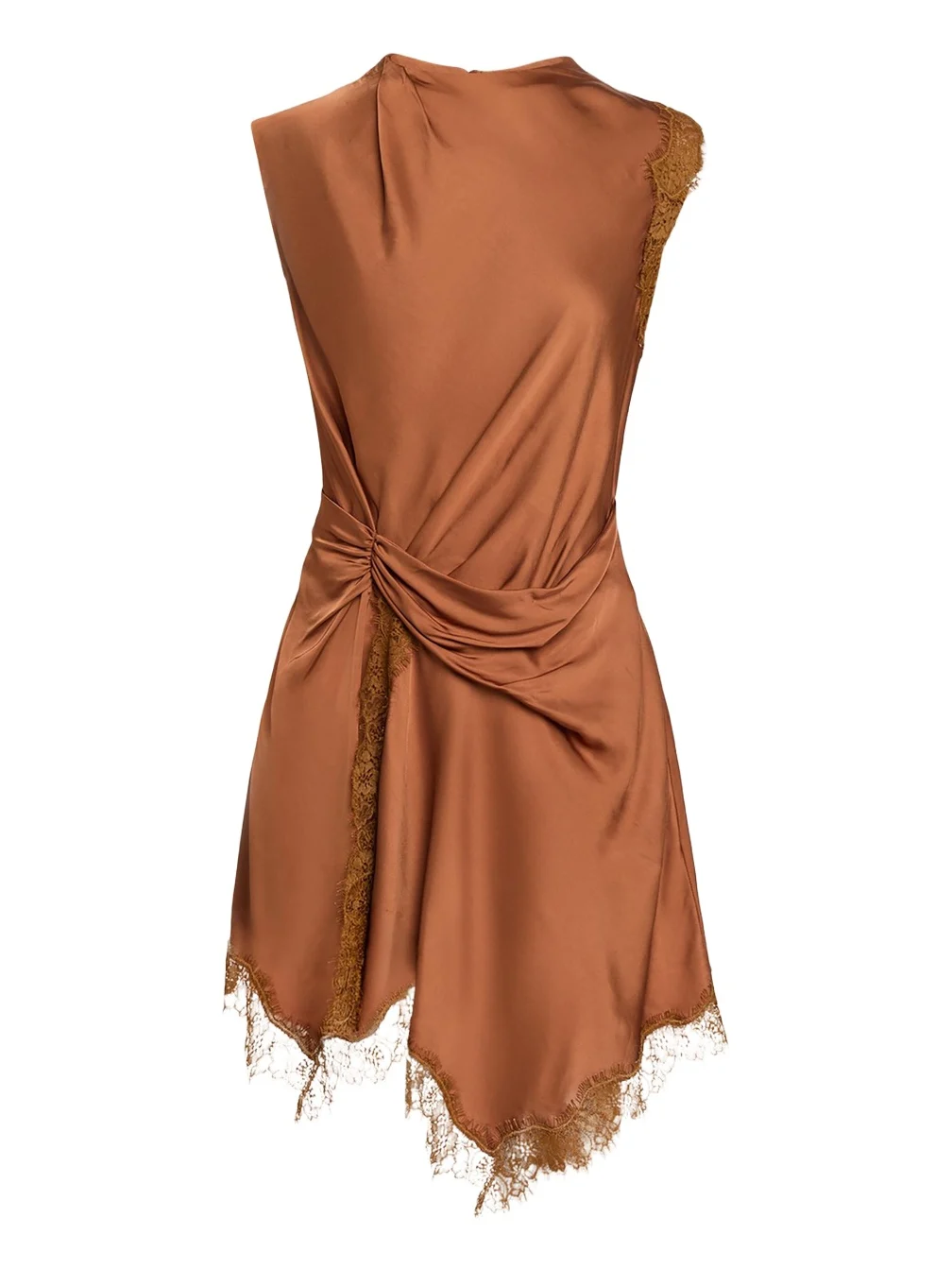 Dion Draped Satin Lace Mini Dress Dion Draped Satin Lace Mini Dress