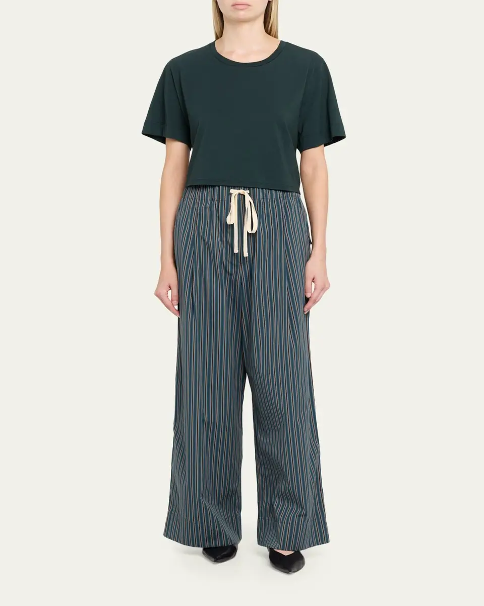A.L.C. James Striped Cotton Drawstring Pants | Thumbnail 2 A.L.C. James Striped Cotton Drawstring Pants | Thumbnail 2