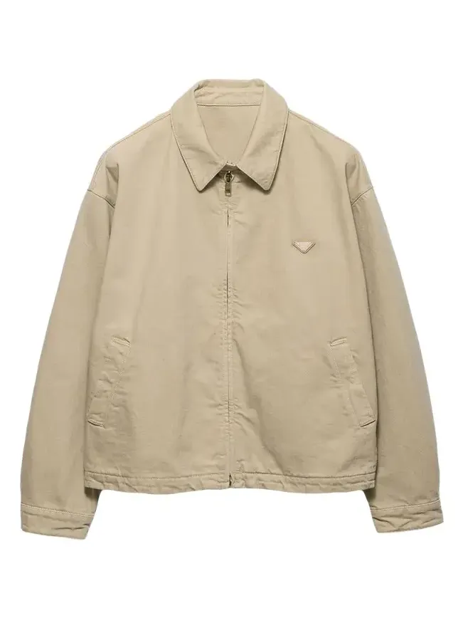 Men's Denim Triangle Logo Full-Zip Jacket Men's Denim Triangle Logo Full-Zip Jacket