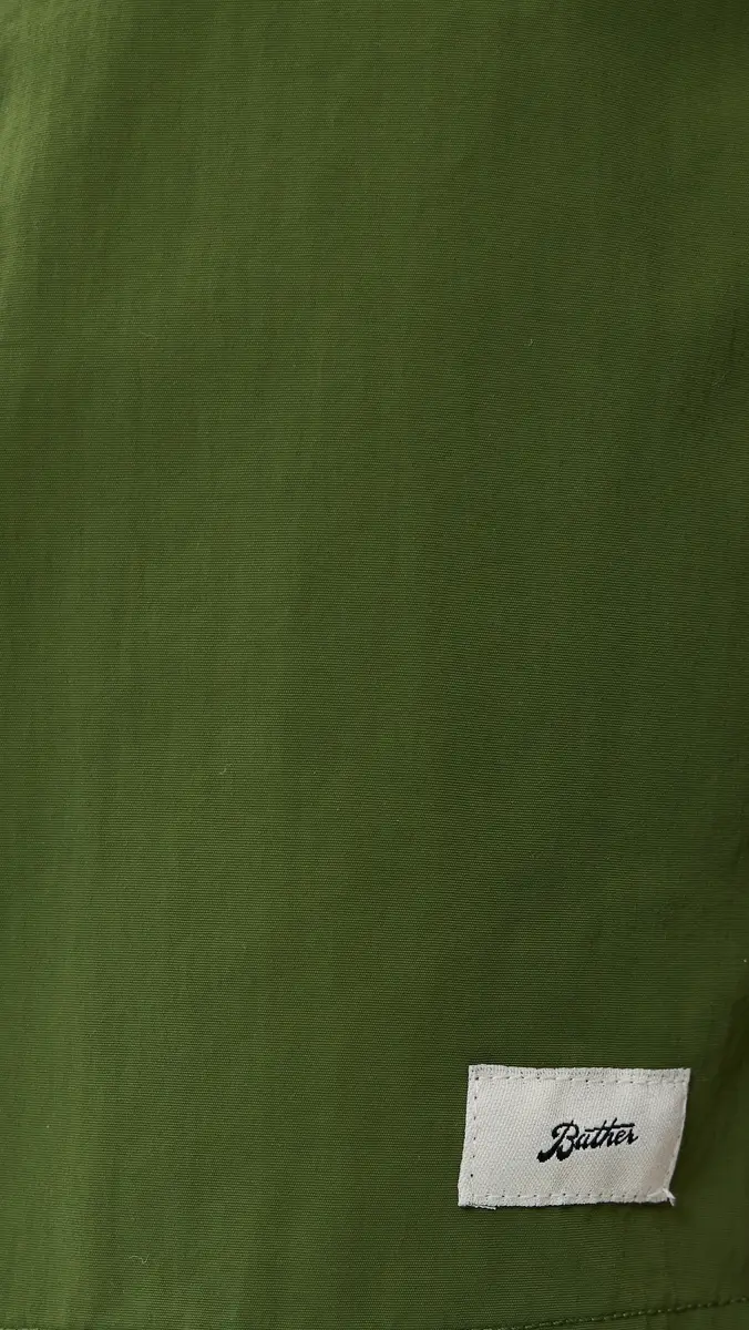 BATHER Solid Olive Swim Trunks 5.5 | Thumbnail 6