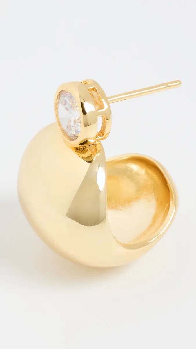 Shashi Bezel Gold Earrings | Thumbnail 4