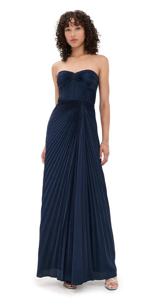 AMUR Joyceann Sweetheart Gown Deep Indigo | Image 1 AMUR Joyceann Sweetheart Gown Deep Indigo | Image 1