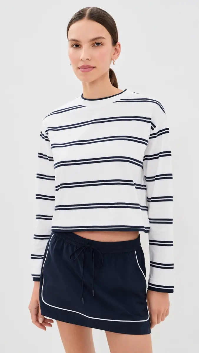 GOOD AMERICAN The Long Sleeve Layered Tee | Thumbnail 2 GOOD AMERICAN The Long Sleeve Layered Tee | Thumbnail 2