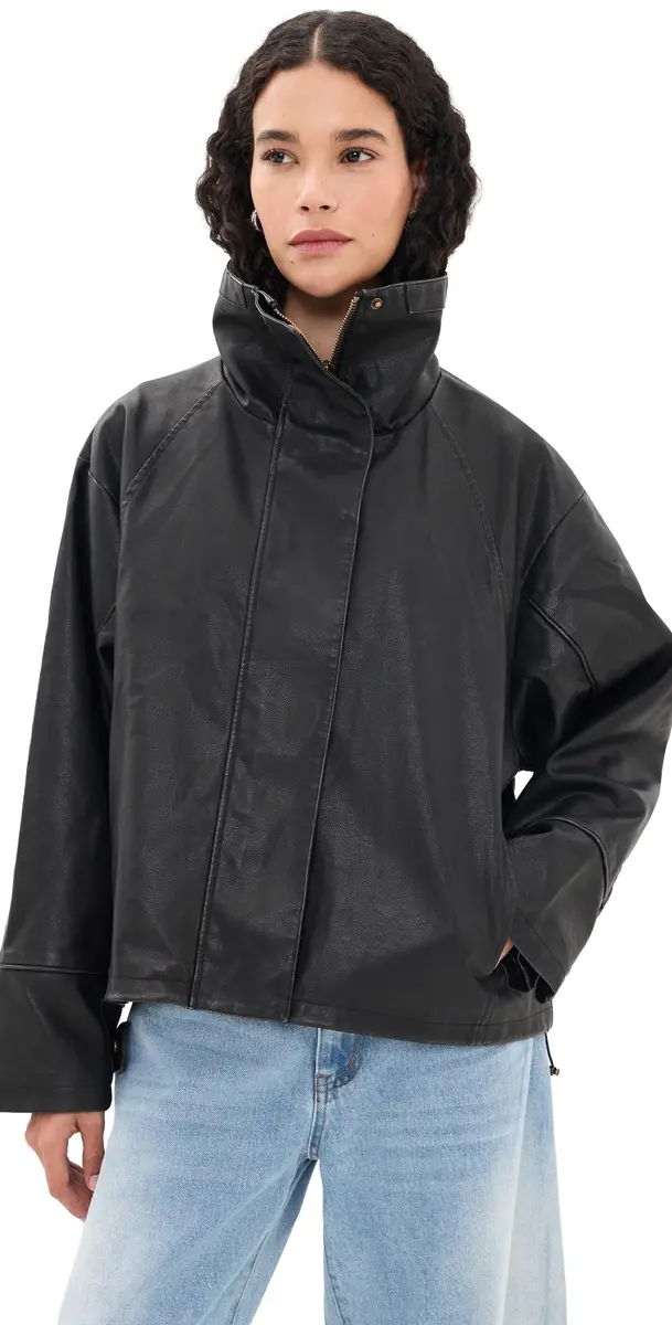 Lioness Shoreline Funnel Jacket Noir | Image 1 Lioness Shoreline Funnel Jacket Noir | Image 1