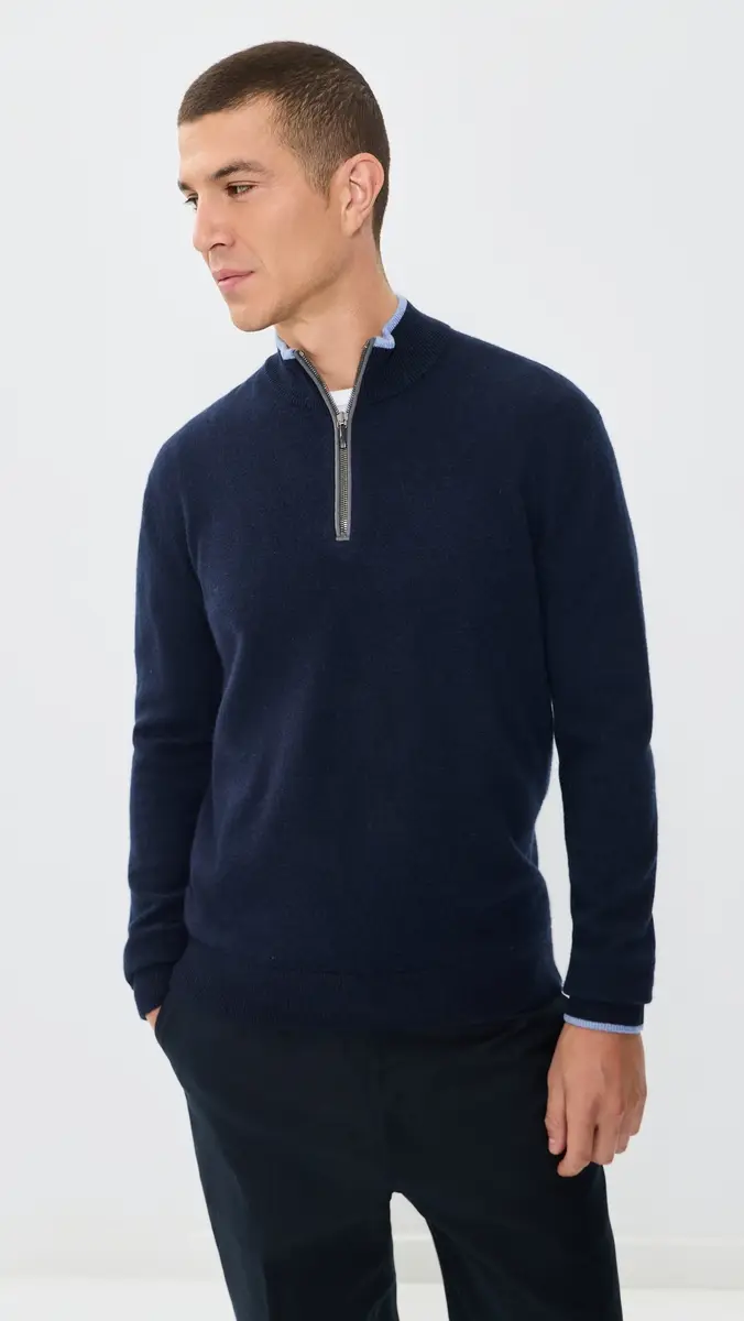 Greyson Sebonack Cashmere Blend Quarter Zip Sweater | Thumbnail 2 Greyson Sebonack Cashmere Blend Quarter Zip Sweater | Thumbnail 2