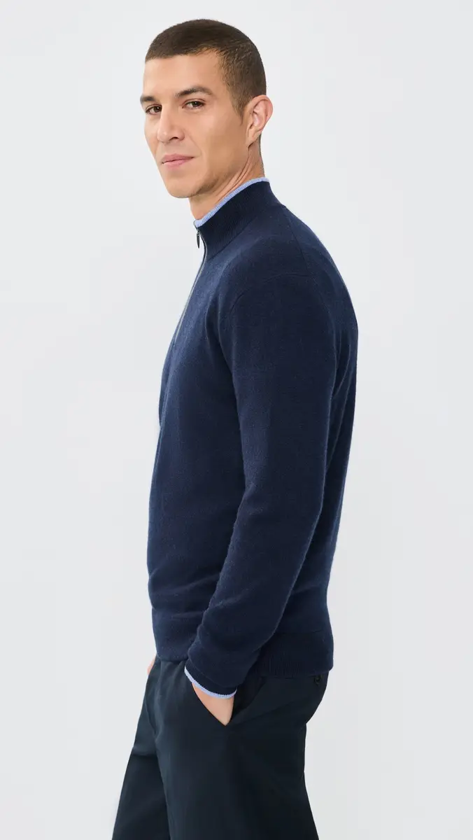 Greyson Sebonack Cashmere Blend Quarter Zip Sweater | Thumbnail 4 Greyson Sebonack Cashmere Blend Quarter Zip Sweater | Thumbnail 4