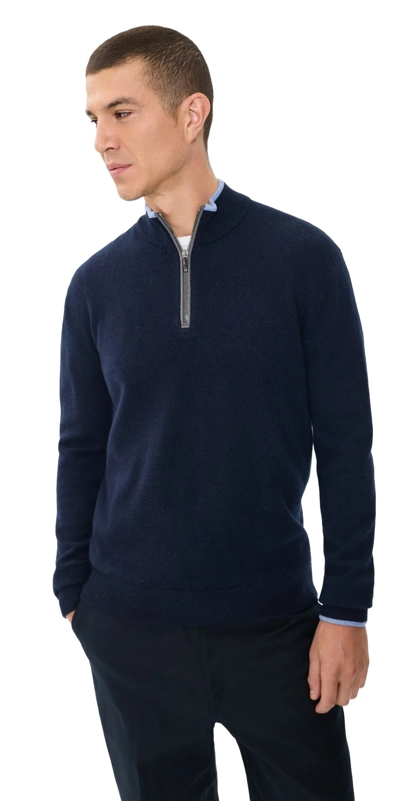 Sebonack Cashmere Blend Quarter Zip Sweater