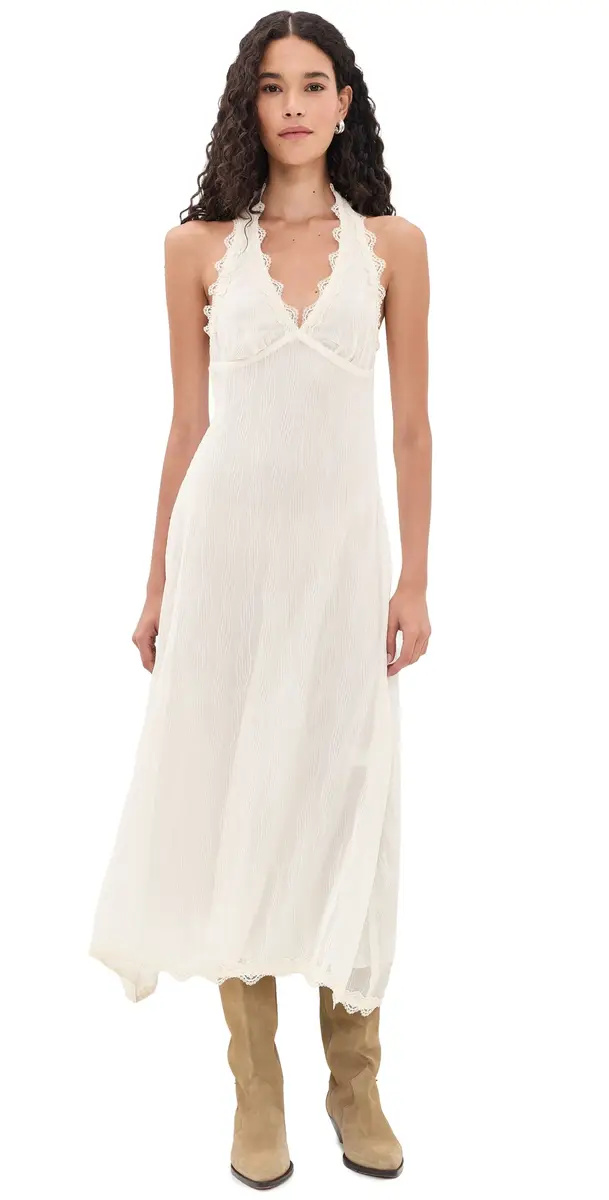 LIONESS tars Align Midi Dress Cream | Image 1 LIONESS tars Align Midi Dress Cream | Image 1