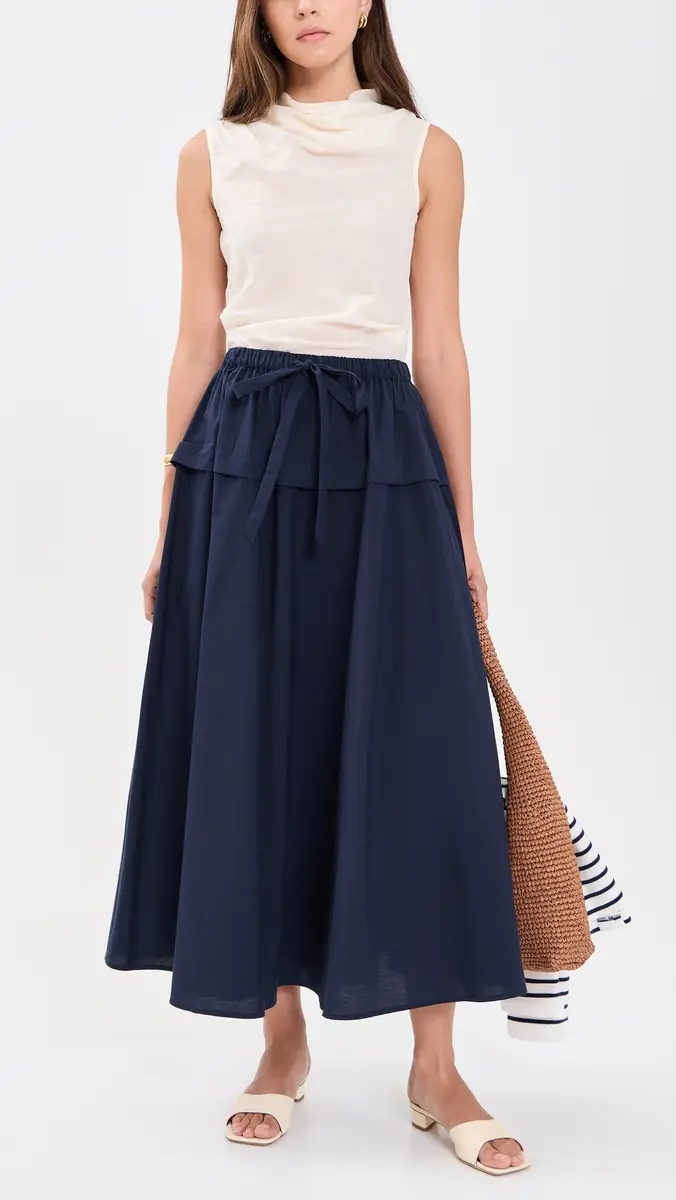Polo Ralph Lauren Cotton Canvas Woven Midi Skirt | Thumbnail 5 Polo Ralph Lauren Cotton Canvas Woven Midi Skirt | Thumbnail 5
