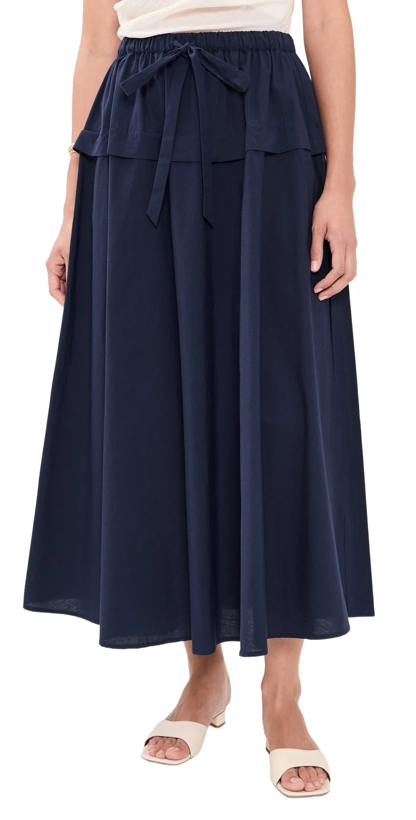 Cotton Canvas Woven Midi Skirt Cotton Canvas Woven Midi Skirt