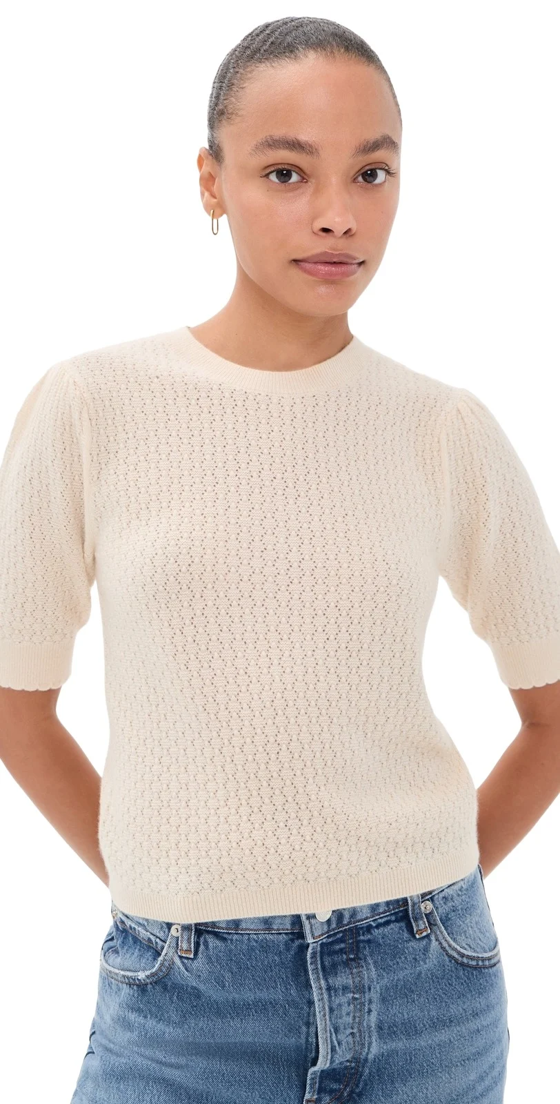 The Gathered Honeycomb Cashmere Sweater The Gathered Honeycomb Cashmere Sweater