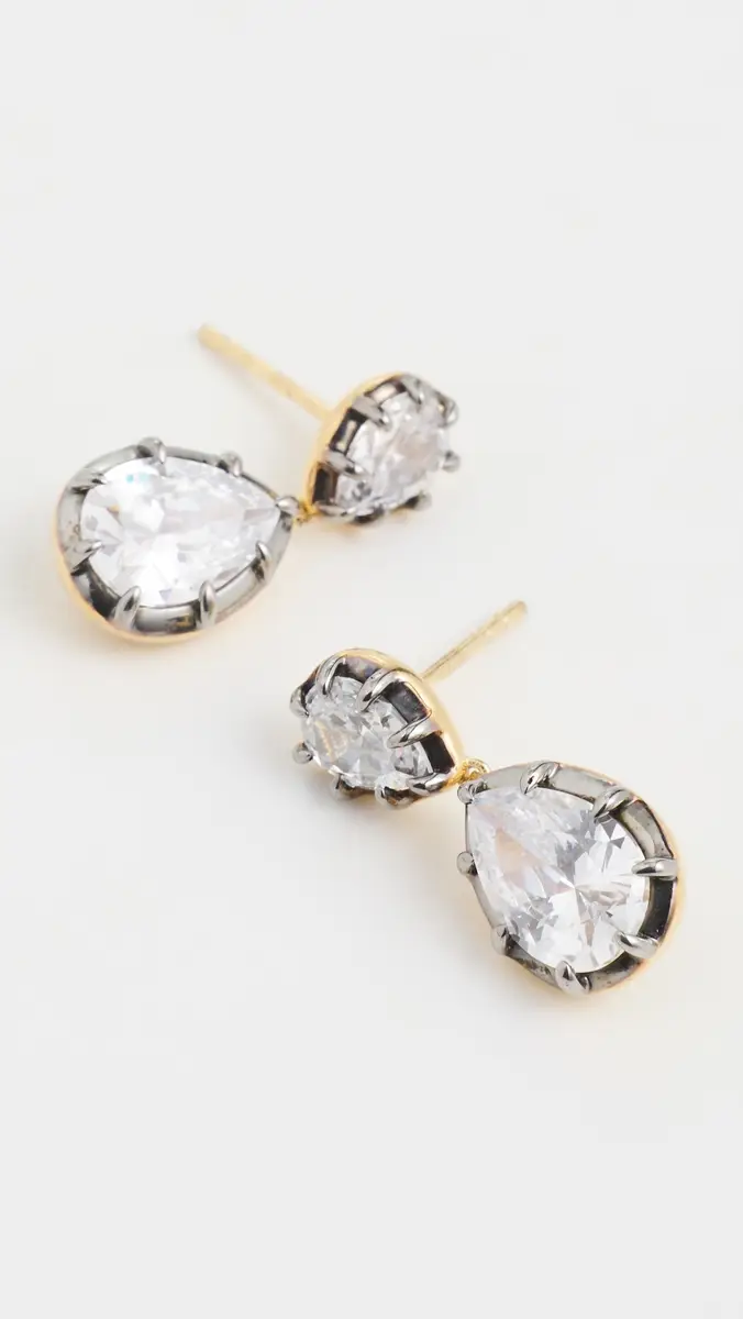 Shashi Pear Georgian Cut Earrings | Thumbnail 4