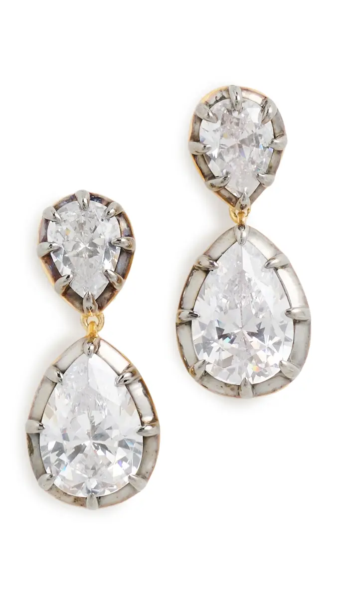Shashi Pear Georgian Cut Earrings | Thumbnail 5