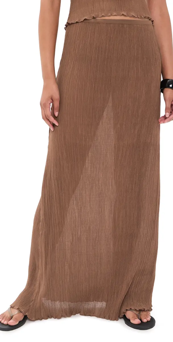 LIONESS Ford Maxi Skirt Cocoa | Image 1 LIONESS Ford Maxi Skirt Cocoa | Image 1