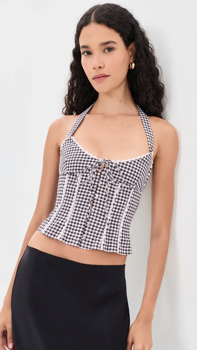 Guizio Marini Gingham Corset | Thumbnail 2 Guizio Marini Gingham Corset | Thumbnail 2