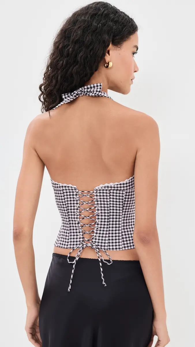 Guizio Marini Gingham Corset | Thumbnail 3 Guizio Marini Gingham Corset | Thumbnail 3